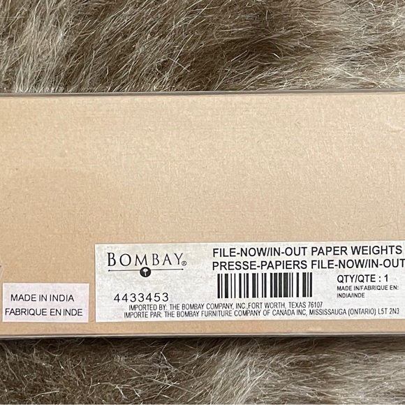 NIB Bombay FILE NOW IN OUT Premium Leather Paper Weights - Picture 3 of 3